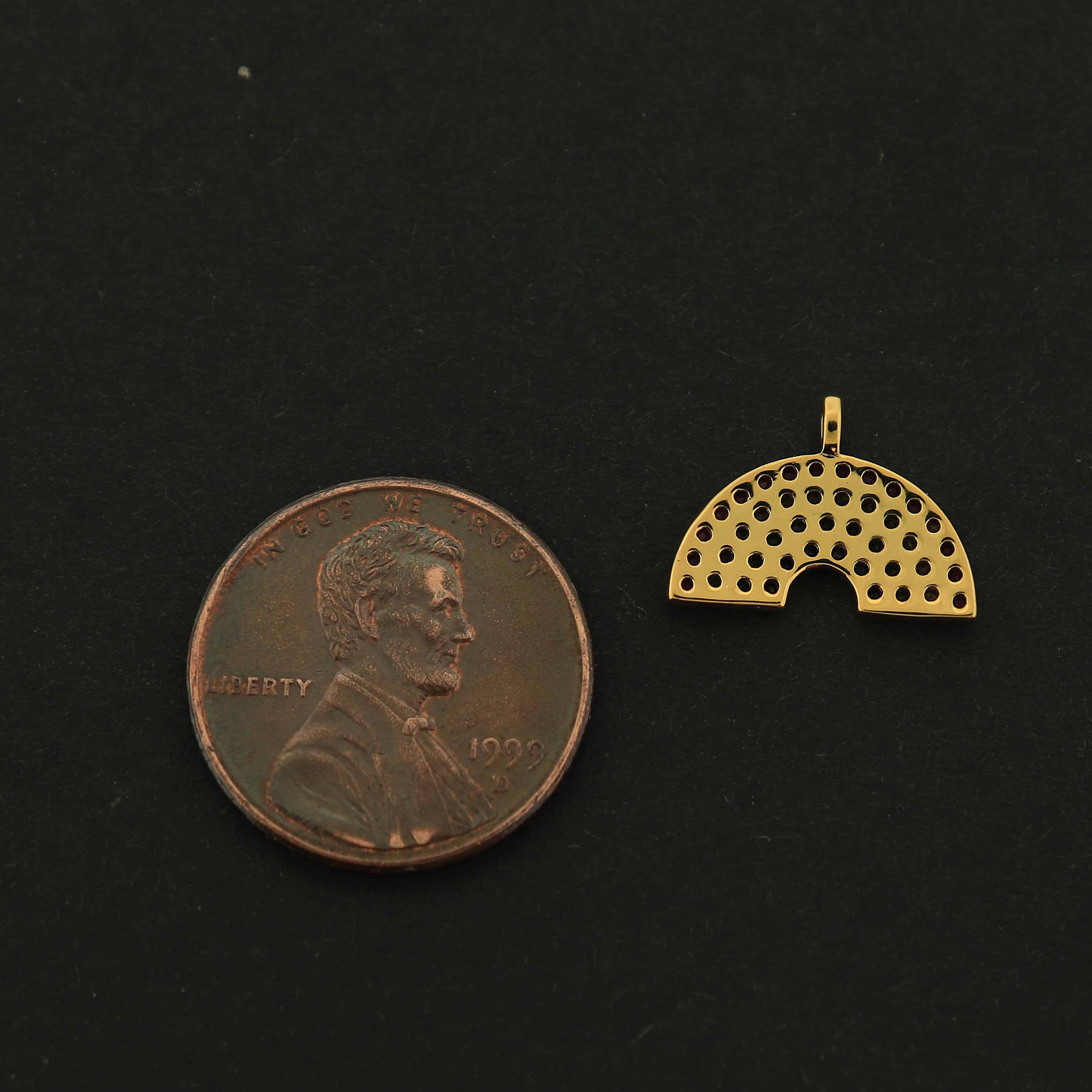 18k Rainbow Charm - Pride Pendant - 18k Gold Plated - GLD479