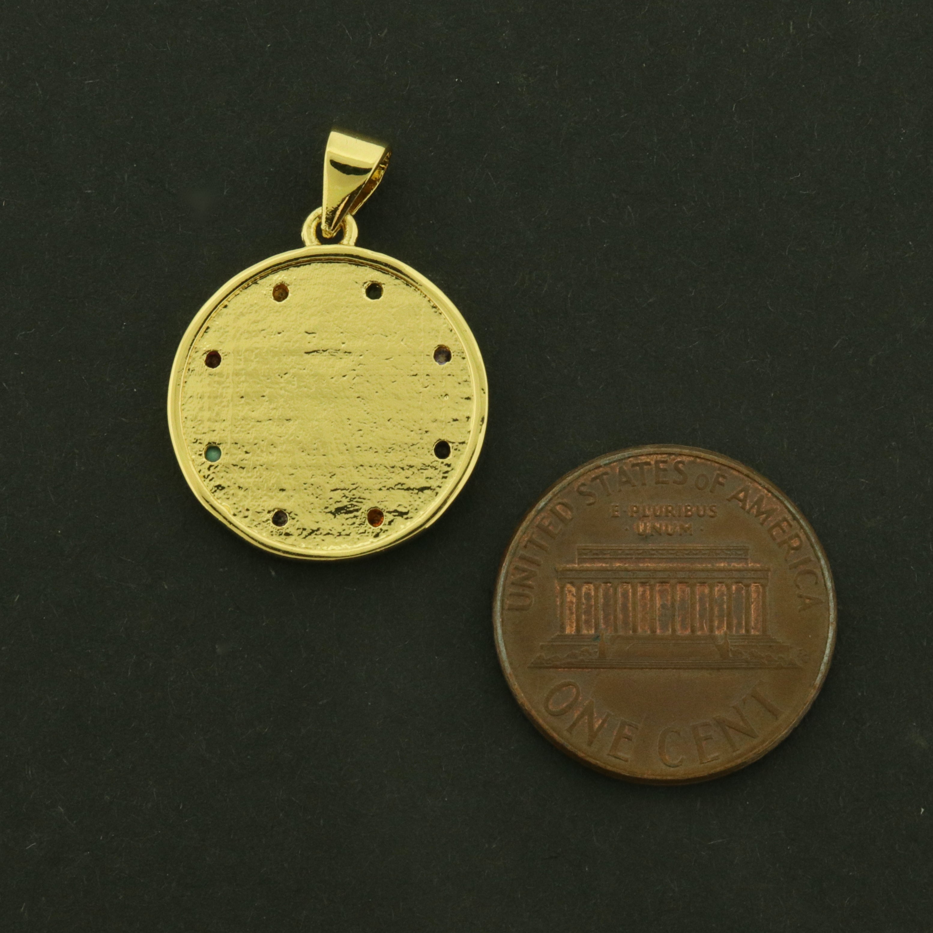 18k Snake Charm - Animal Pendant - 18k Gold Plated with CZs - GLD1069