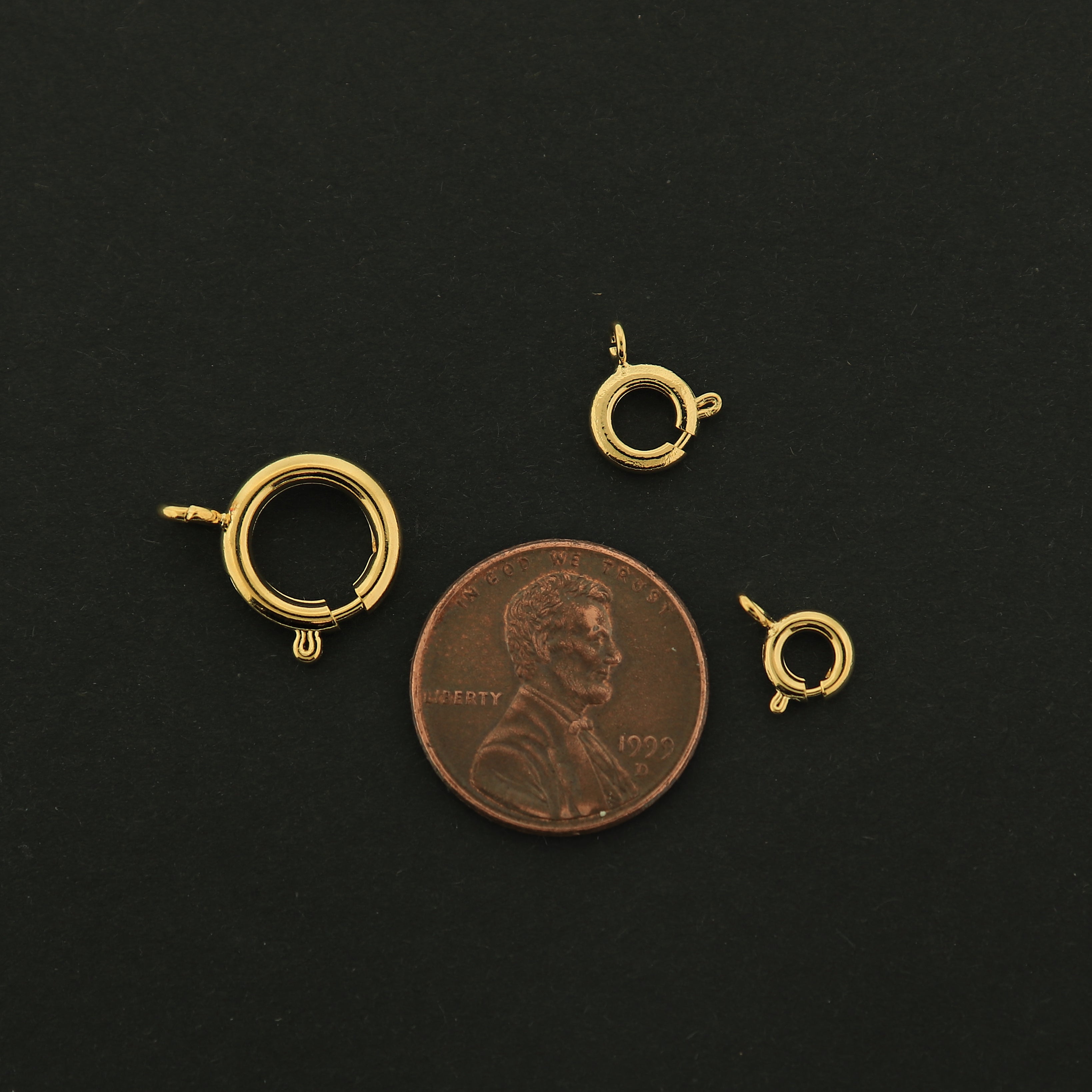 18k Spring Clasp - 18k Gold Filled - 5 Clasps - Choose Your Size