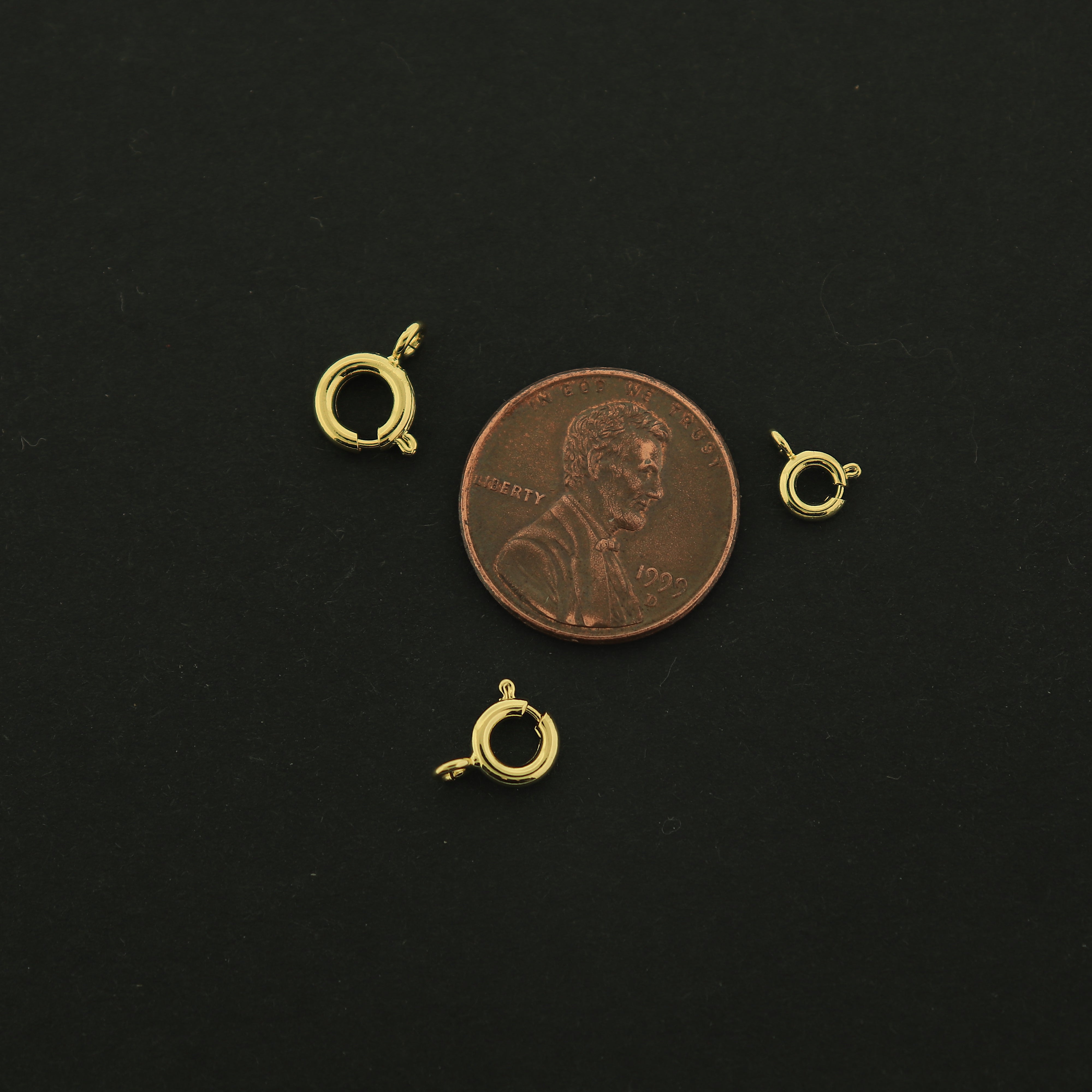18k Spring Clasp - 18k Gold Filled - 5 Clasps - Choose Your Size