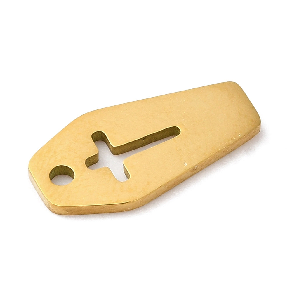 2 Coffin Stainless Steel Charms - Choose Your Color!