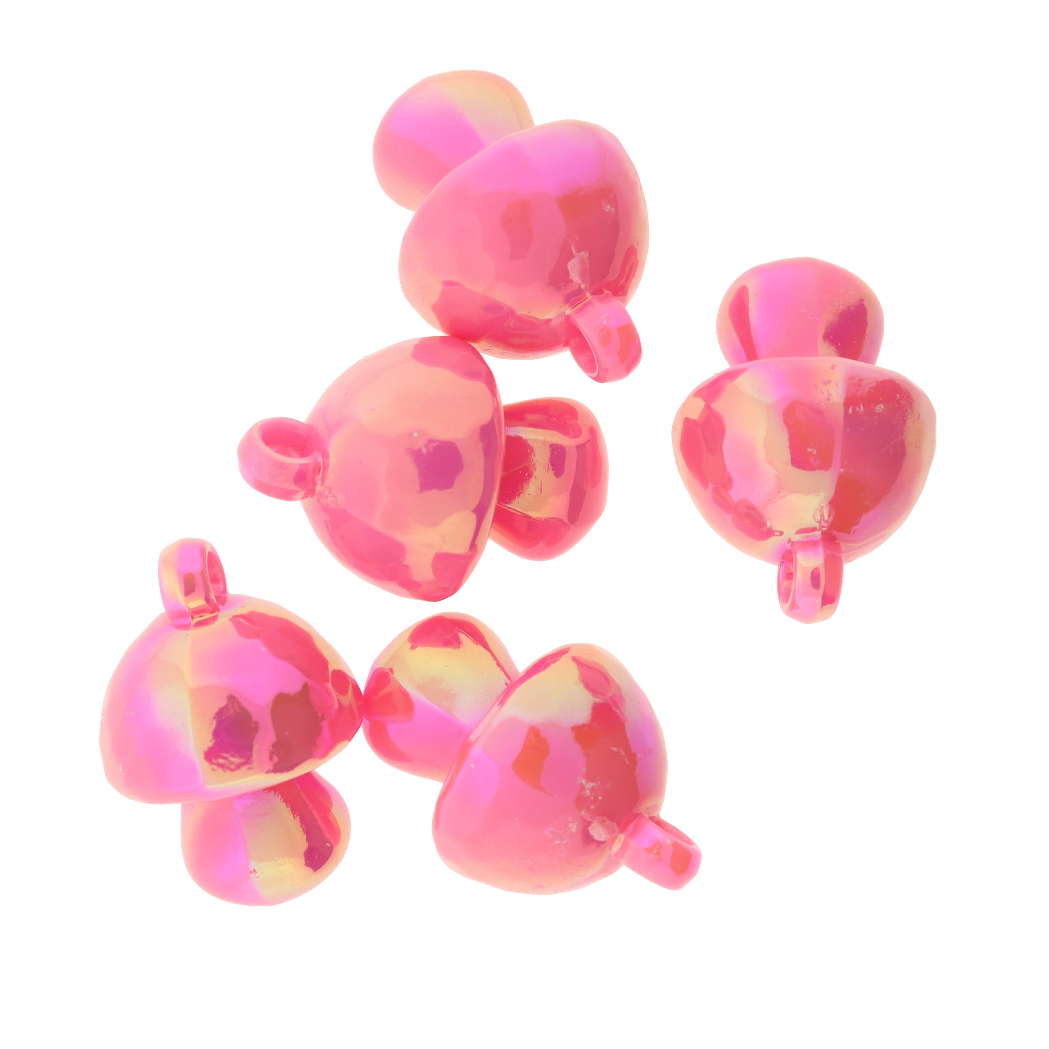 2 Mushroom Acrylic Charms 3D - Choose Your Color