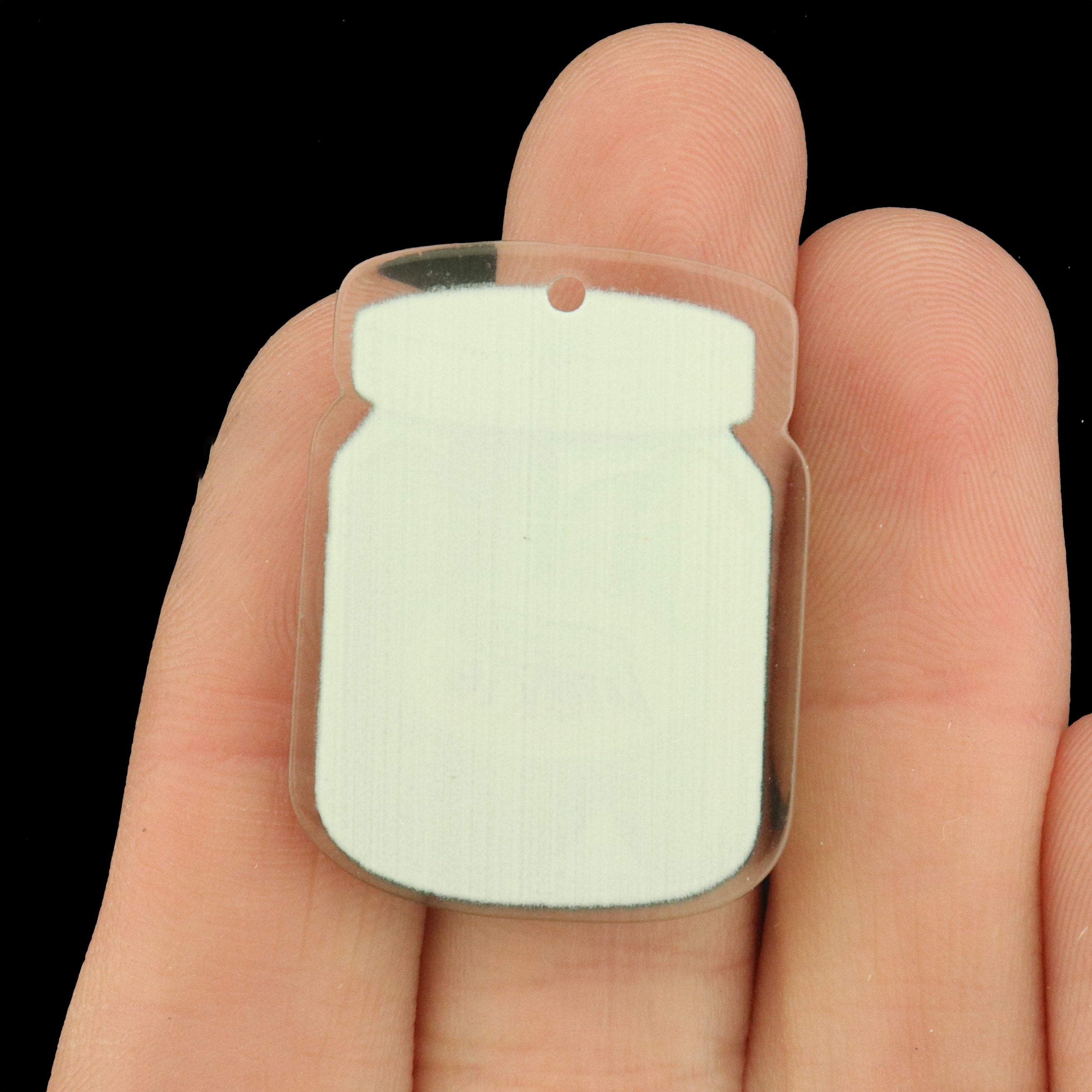 2 Pickle Jar Acrylic Charms with Loop - K077