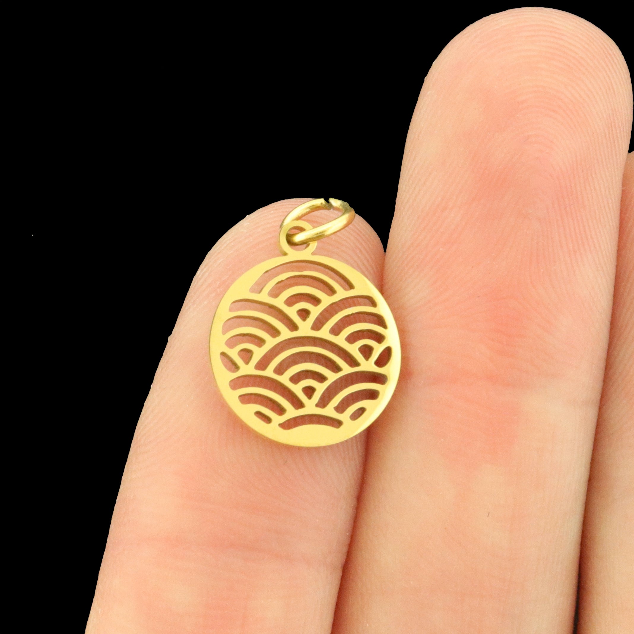 2 Rainbow Stainless Steel Charms 2 Sided - Choose Your Tone!