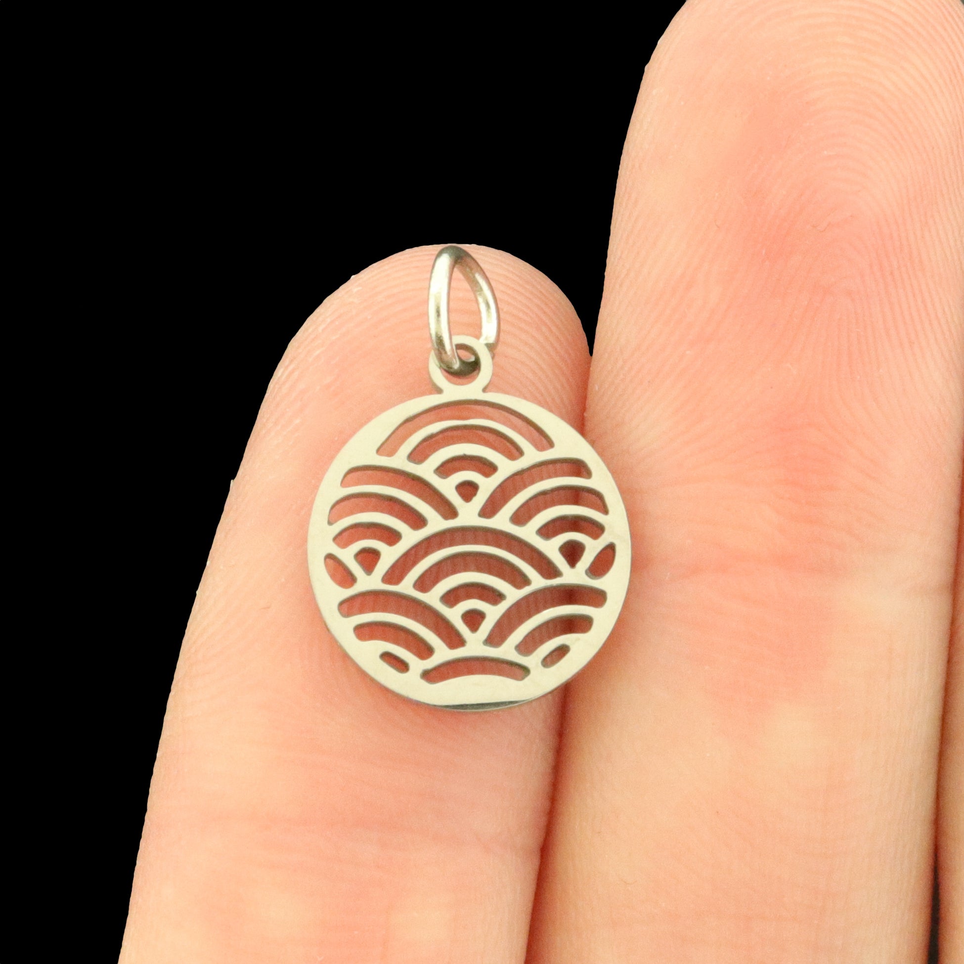 2 Rainbow Stainless Steel Charms 2 Sided - Choose Your Tone!