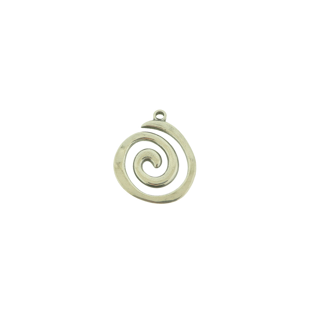 2 Swirl Stainless Steel Charms - SSP729