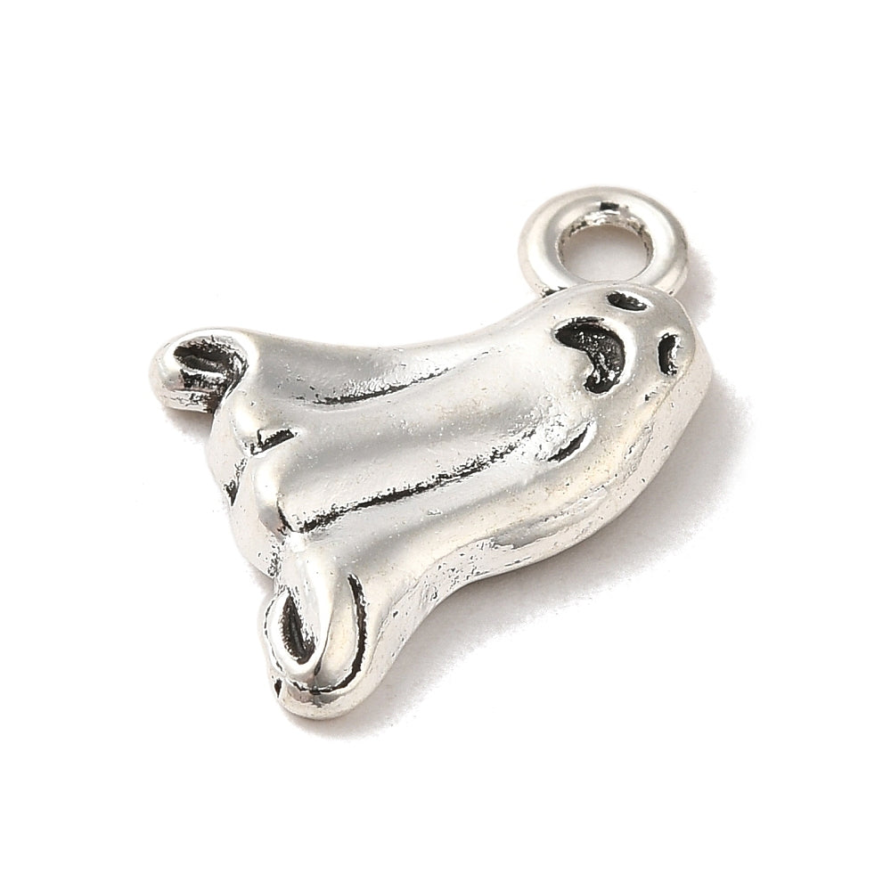 20 Ghost Antique Silver Tone Charms - SC128