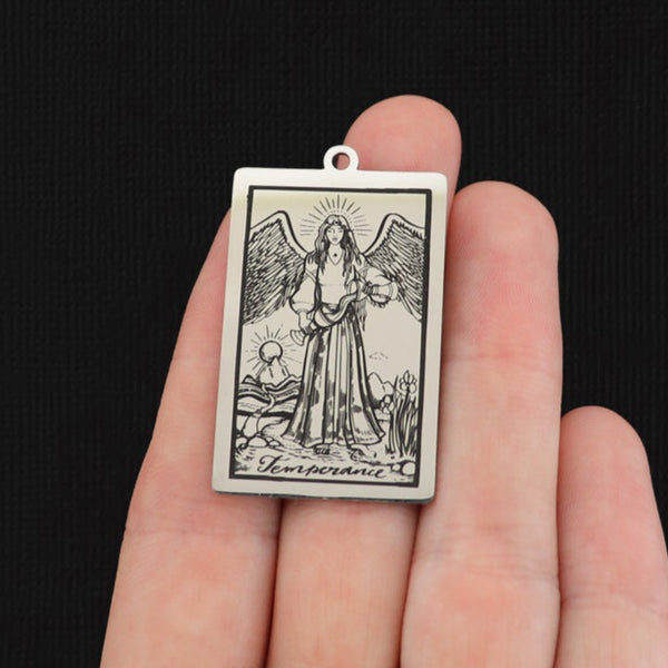 Temperance Tarot Card Titanium Steel Charm - SSP641