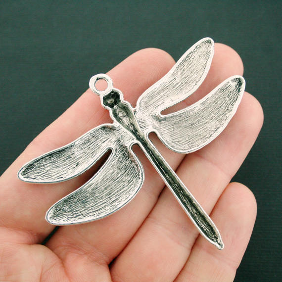 Dragonfly Antique Silver Tone Charm - SC7518