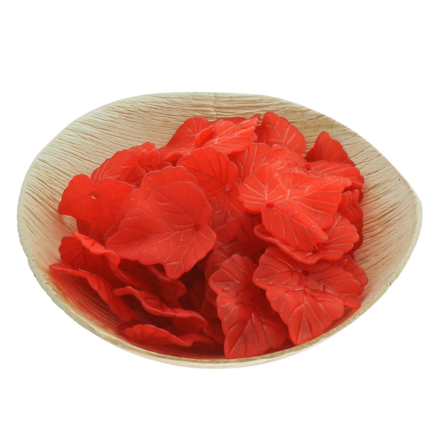 25 Leaf Acrylic Charms 2 Sided - Frosted - Choose Your Color!