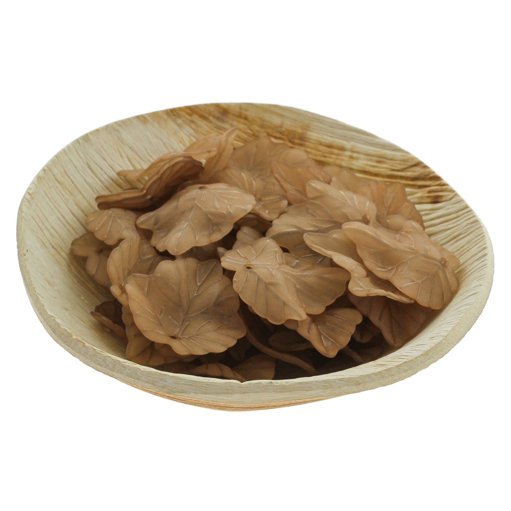 25 Leaf Acrylic Charms 2 Sided - Frosted - Choose Your Color!