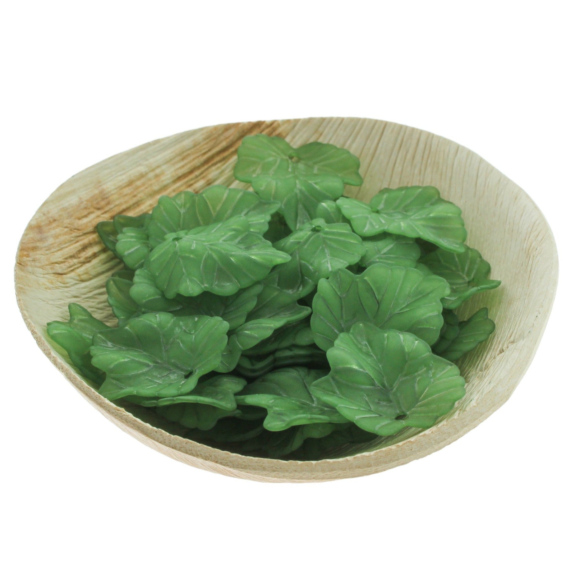 25 Leaf Acrylic Charms 2 Sided - Frosted - Choose Your Color!