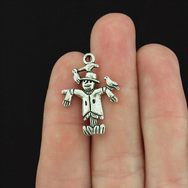 10 Scarecrow Antique Silver Tone Charms - SC071