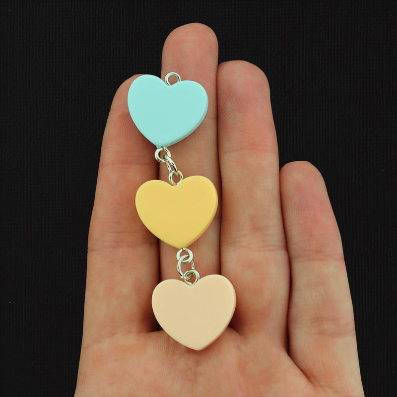 "Hug Me" Candy Hearts Resin Charm - K708