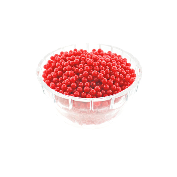 SALE Round Resin Beads 5mm - Ruby Red - 50 Beads - LBD2155