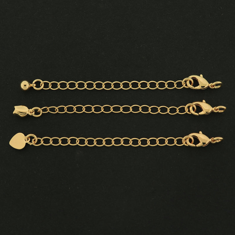 14k Gold Extender Chain - 4 Extenders - Choose your Style - 14k Gold Filled