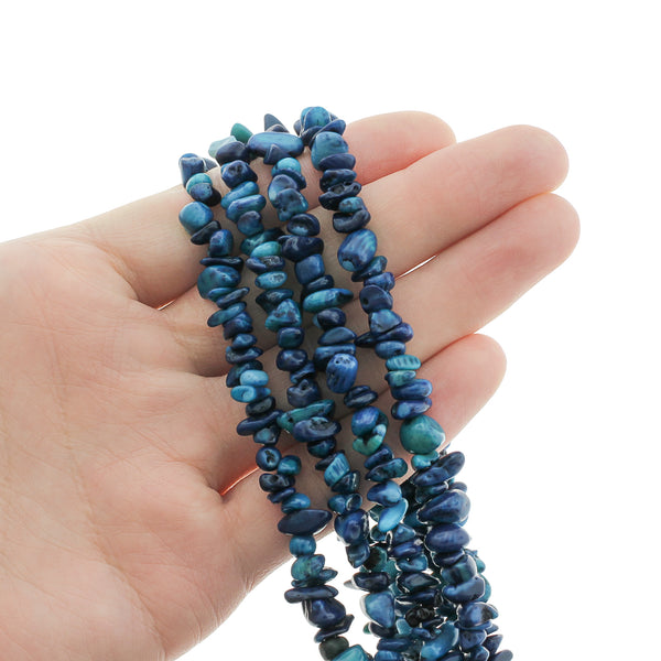 Chip Gemstone Beads 5mm - 8mm - Royal Blue - 1 Strand 260 Beads - BD2655