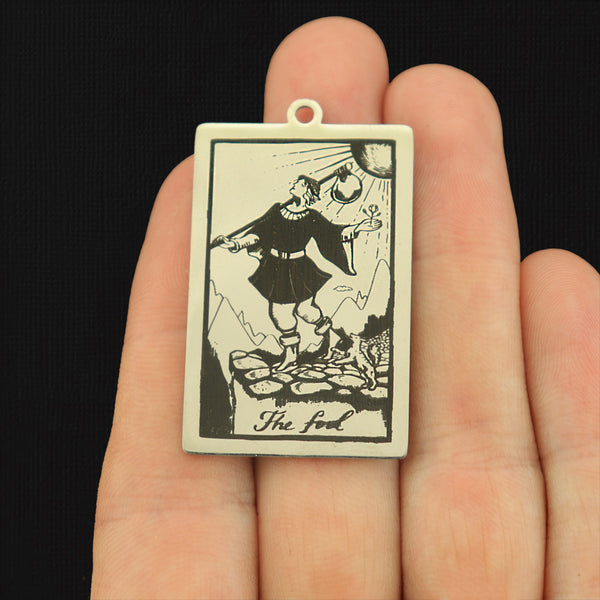 The Fool Tarot Card Titanium Steel Charm - SSP191