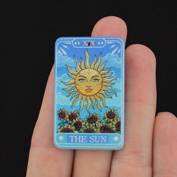 2 The Sun Tarot Card Acrylic Charms - K019