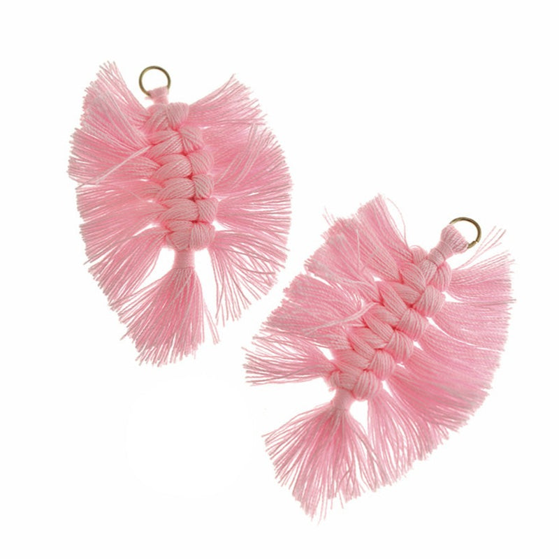 Polyester Leaf Tassel - 60mm - 2 Pieces - Choose Your Color!