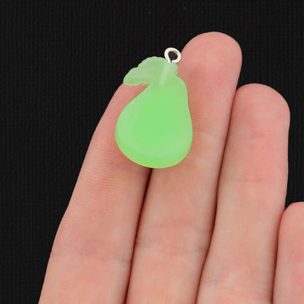 4 Avocado Resin Charms 3D - K205