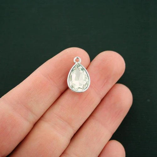 4 Birthstone Antique Silver Tone Charms - Choose Your Month