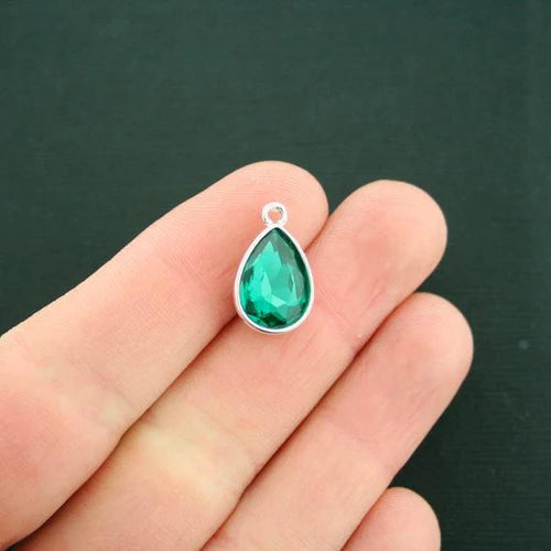 4 Birthstone Antique Silver Tone Charms - Choose Your Month