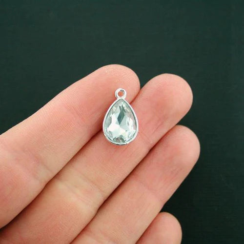 4 Birthstone Antique Silver Tone Charms - Choose Your Month