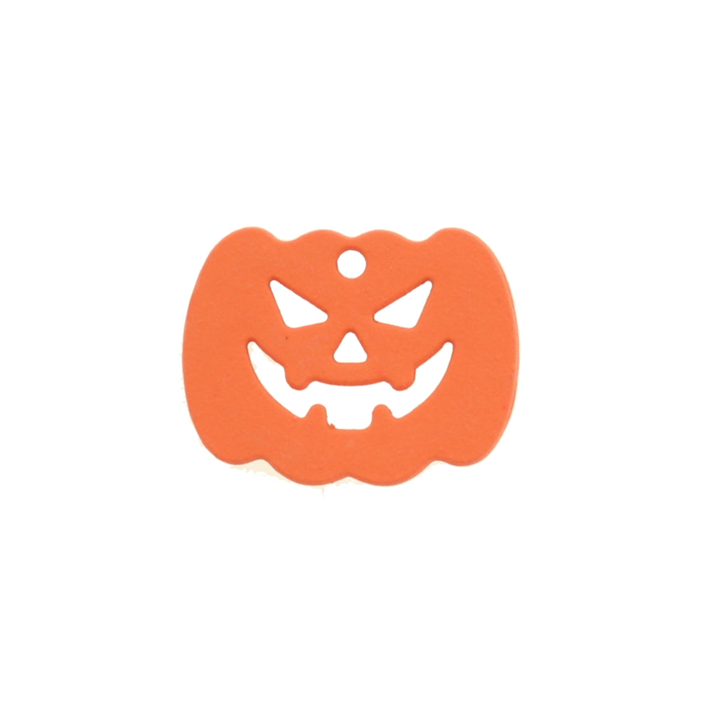 4 Pumpkin Orange Enamel Charms 2 Sided - E109