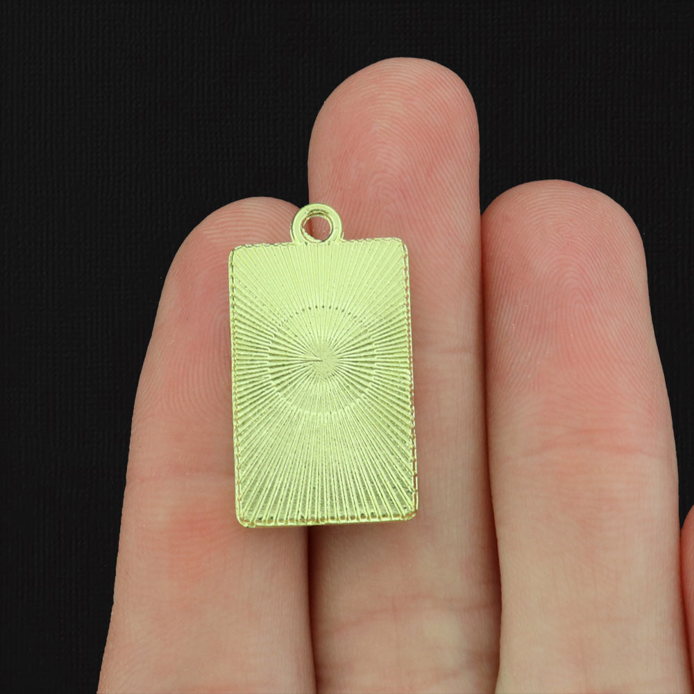 4 Retro Video Game Gold Tone Enamel Charms - E497