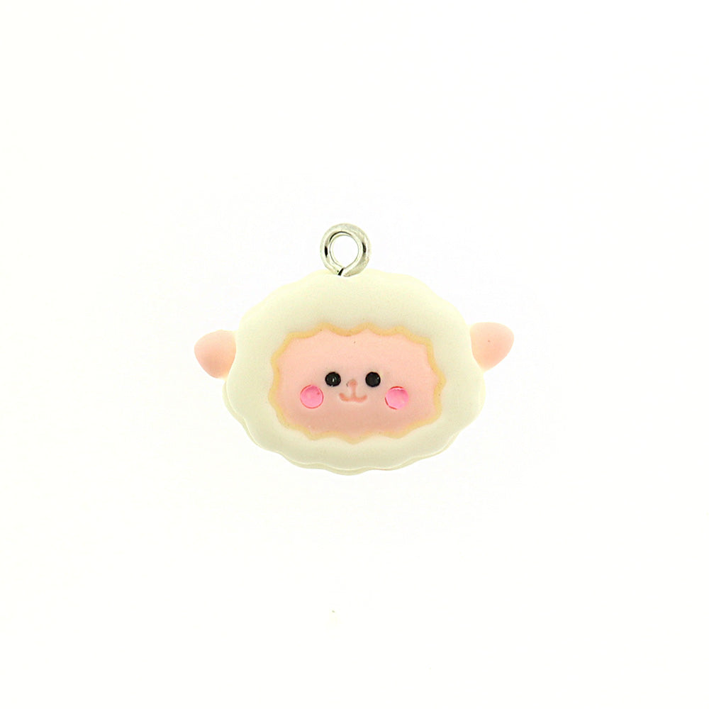 4 Sheep Resin Charms - K314