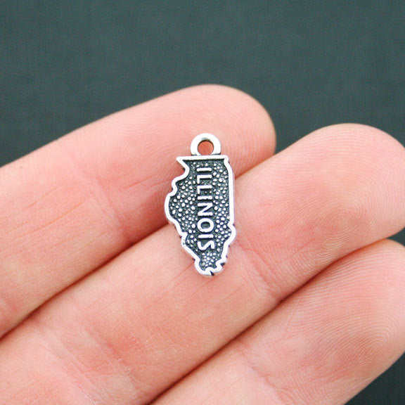 4 State Antique Silver Tone Charms - Choose Your State!