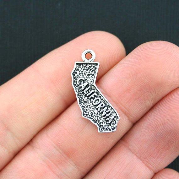 4 State Antique Silver Tone Charms - Choose Your State!