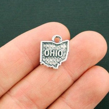 4 State Antique Silver Tone Charms - Choose Your State!