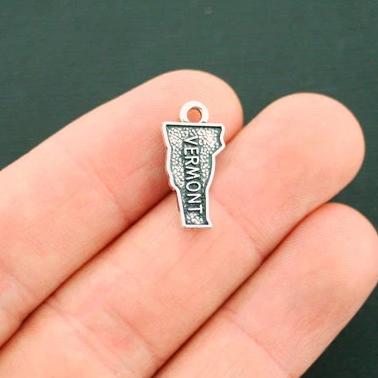 4 State Antique Silver Tone Charms - Choose Your State!