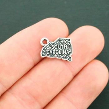 4 State Antique Silver Tone Charms - Choose Your State!