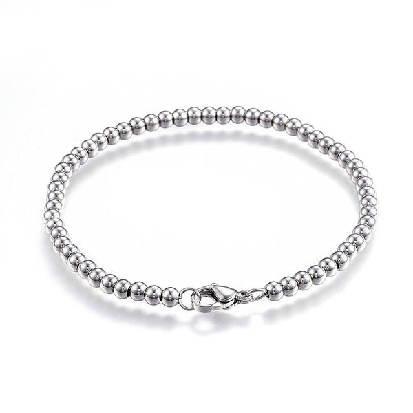 Stainless Steel Ball Chain Bracelet 7.48" - 4mm - 1 Bracelet - N428