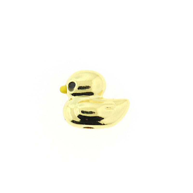 Duck Spacer Beads 11mm x 9mm - Gold - 5 Beads - MT028