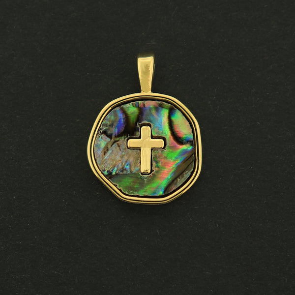 18k Cross Charm - Religious Pendant - 18k Gold Plated - GLD462