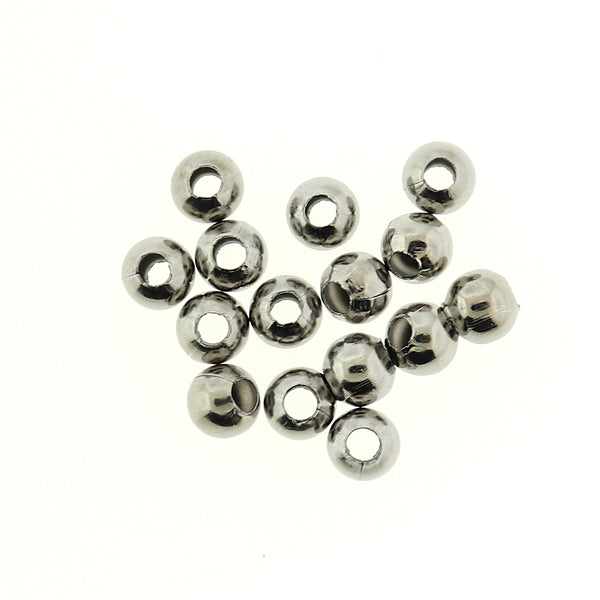 Stainless Steel Spacer Metal Beads 5mm - Silver Tone - 15 Beads - MT007