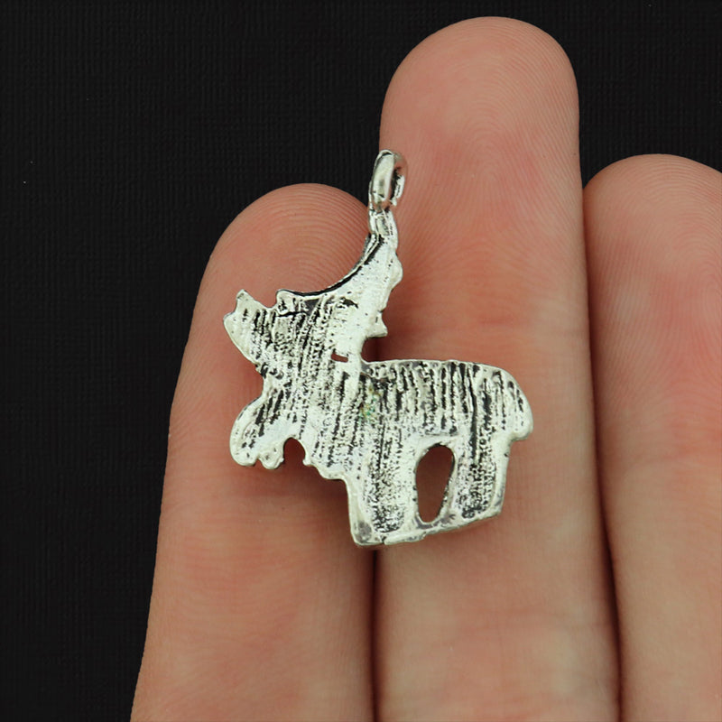 Moose Antique Silver Tone Charms - SC934