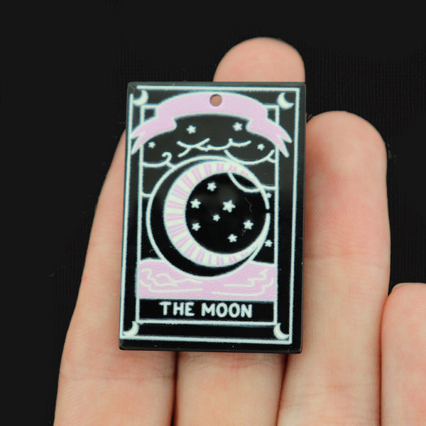 2 The Moon Tarot Card Acrylic Charms - K114