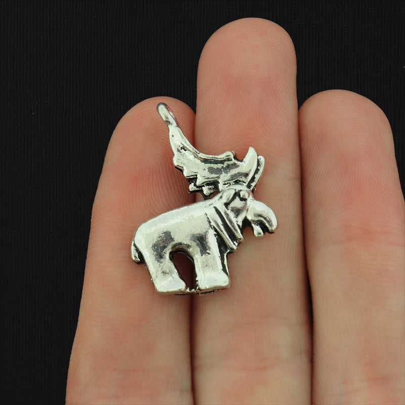Moose Antique Silver Tone Charms - SC934