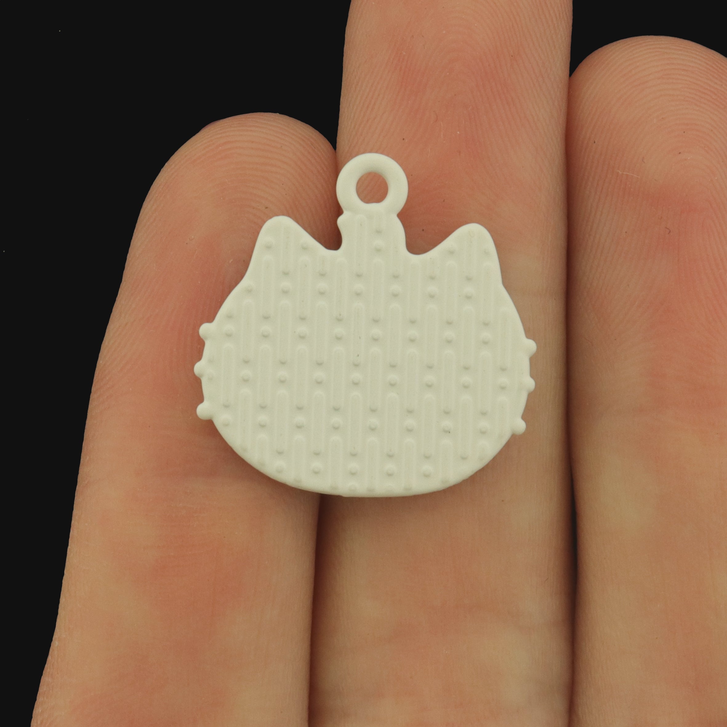 5 Smiling Black Cat Enamel Charms - E1638