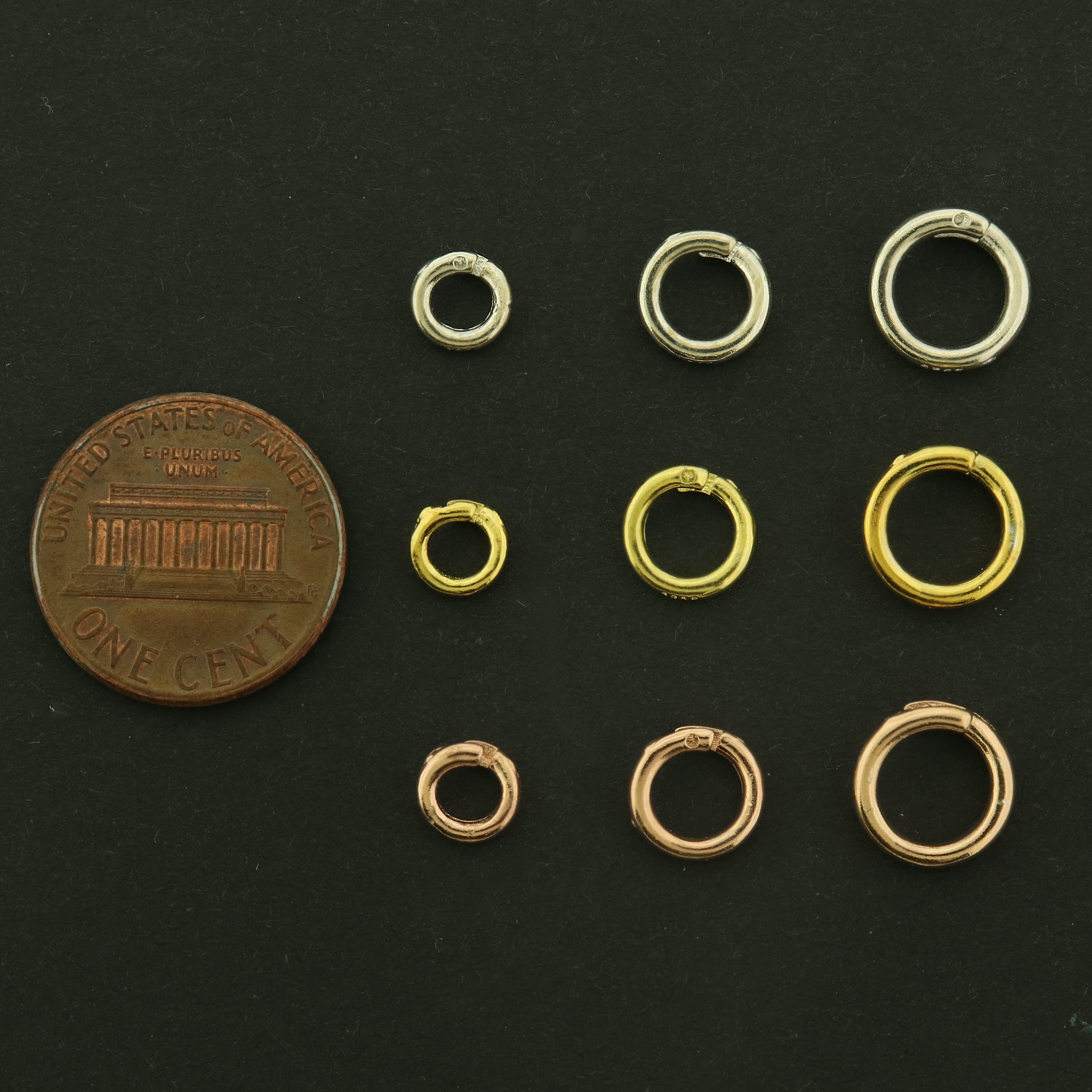 5 Sterling Silver Locking Jump Rings - Choose Your Size and Tone!