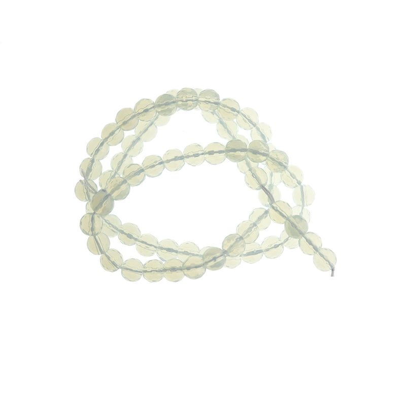 Faceted Glass Beads 6mm - Imitation Opalite - 1 Strand 68 Beads - BD1778
