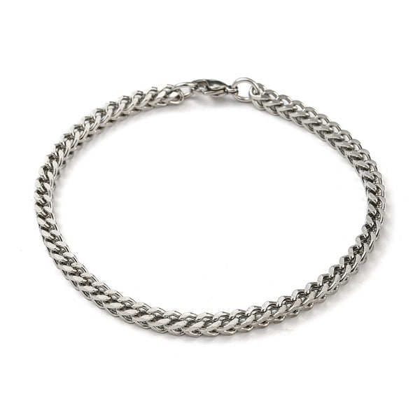 Bracelet Chaîne à Maillons Cubains en Acier Inoxydable 8" - 6mm - 1 Bracelet - N128