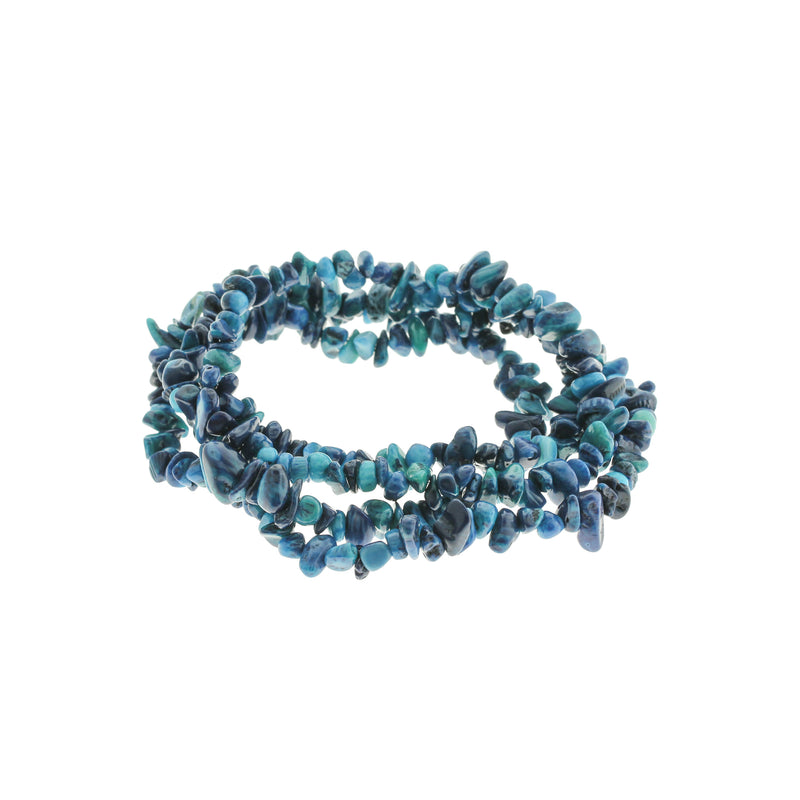 Chip Gemstone Beads 5mm - 8mm - Royal Blue - 1 Strand 260 Beads - BD2655