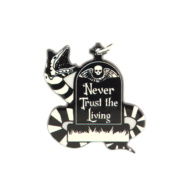 2 Never Trust the Living Tombstone Acrylic Charms 2 Sided - K242