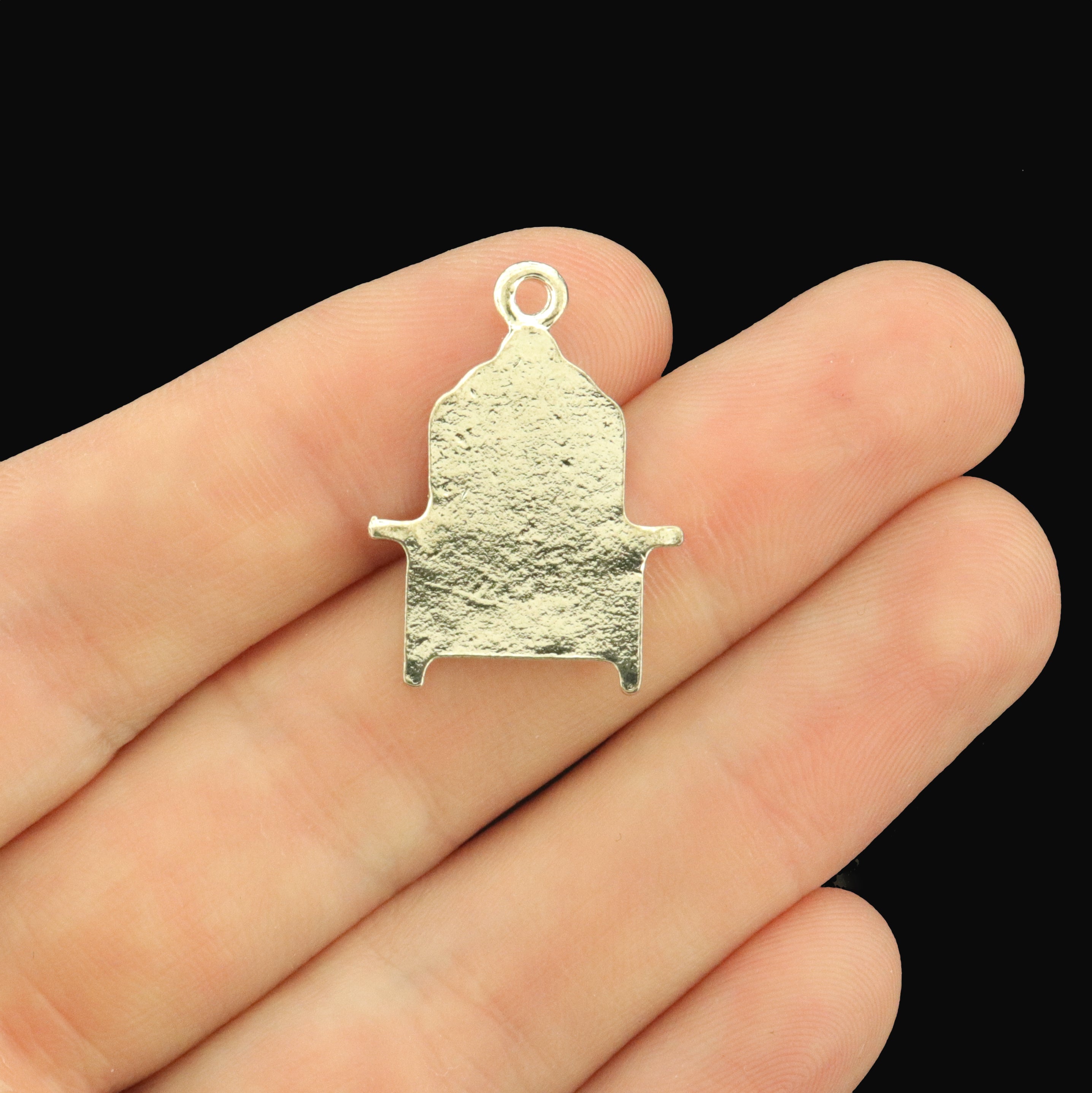 6 Adirondack Chair Antique Silver Tone Charms - SC8077